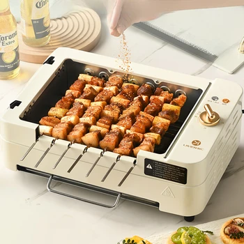 آلة كباب دوارة منزلية أوتوماتيكية متعددة الوظائف