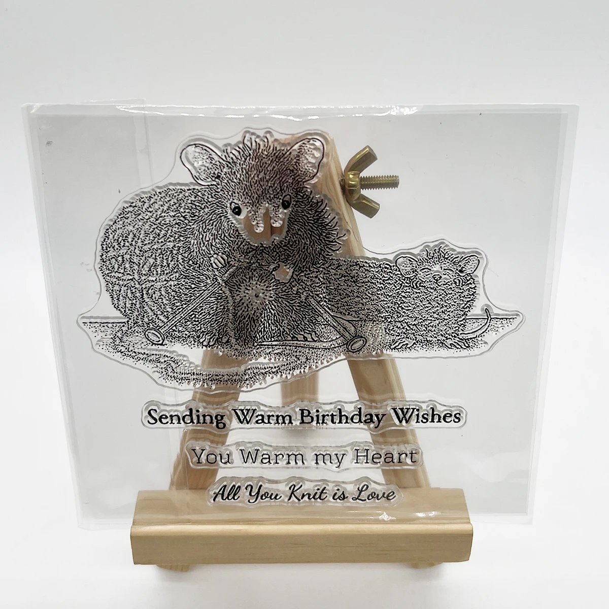 2023 New Animal Mouse Knit One Love Birthday Wishes Heart Clear Timbri Per Fai Da Te Creazione Di Biglietti Di Auguri Di Carta Scrapbooking