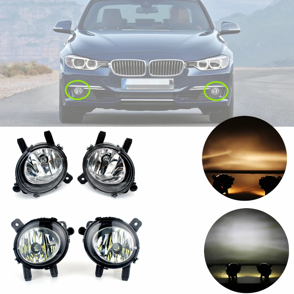 

Front Bumper Fog Light Lamp With Bulbs 63177428911 63177428912 For BMW 3 Series F30 F31 F34 GT 2012 2013 2014 2015 2016