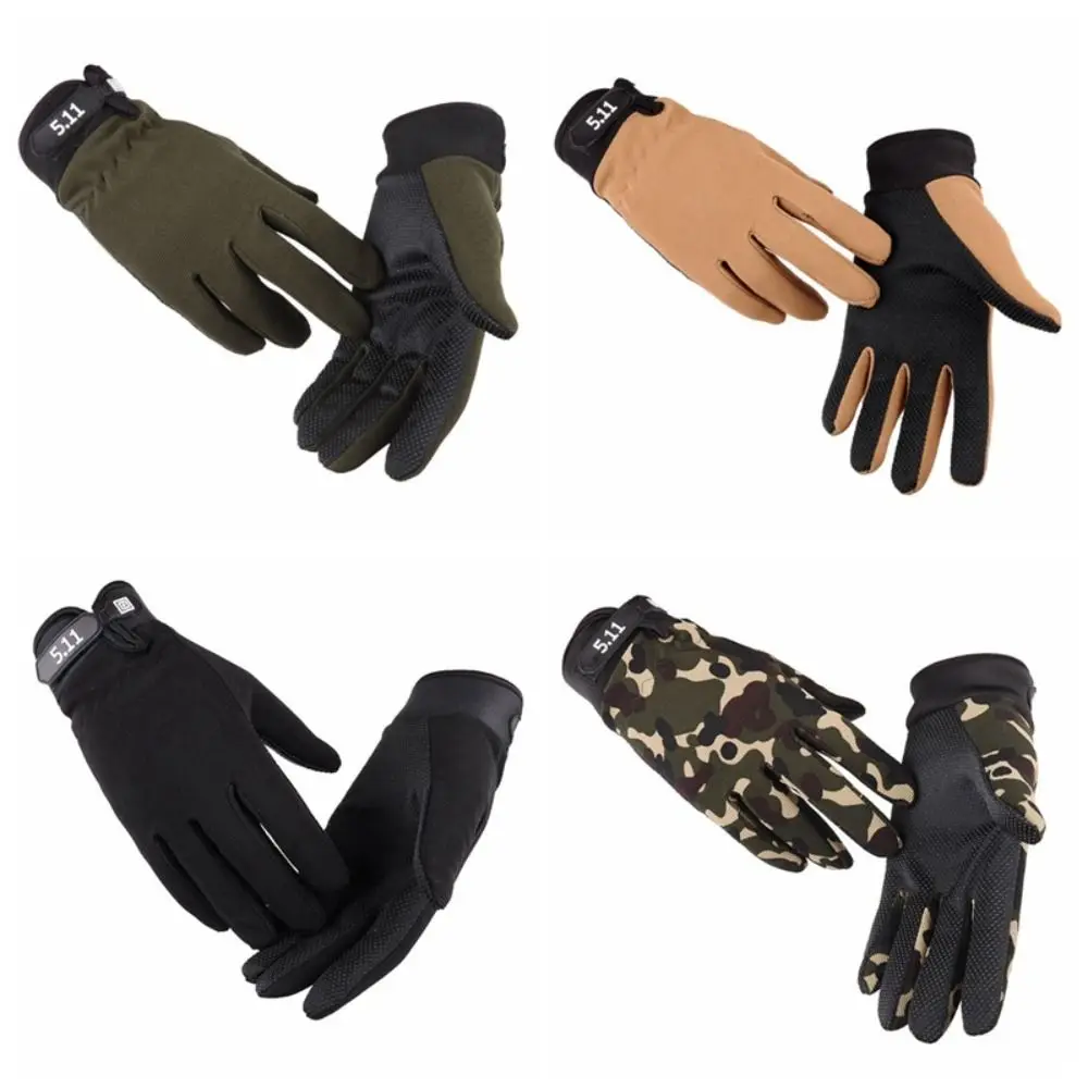 

1 Pair Of Anti-slip Cycling Gloves Long Finger Gloves Sweat Release Anti-skid Full Finger Gloves Touch Screen Warm Gym