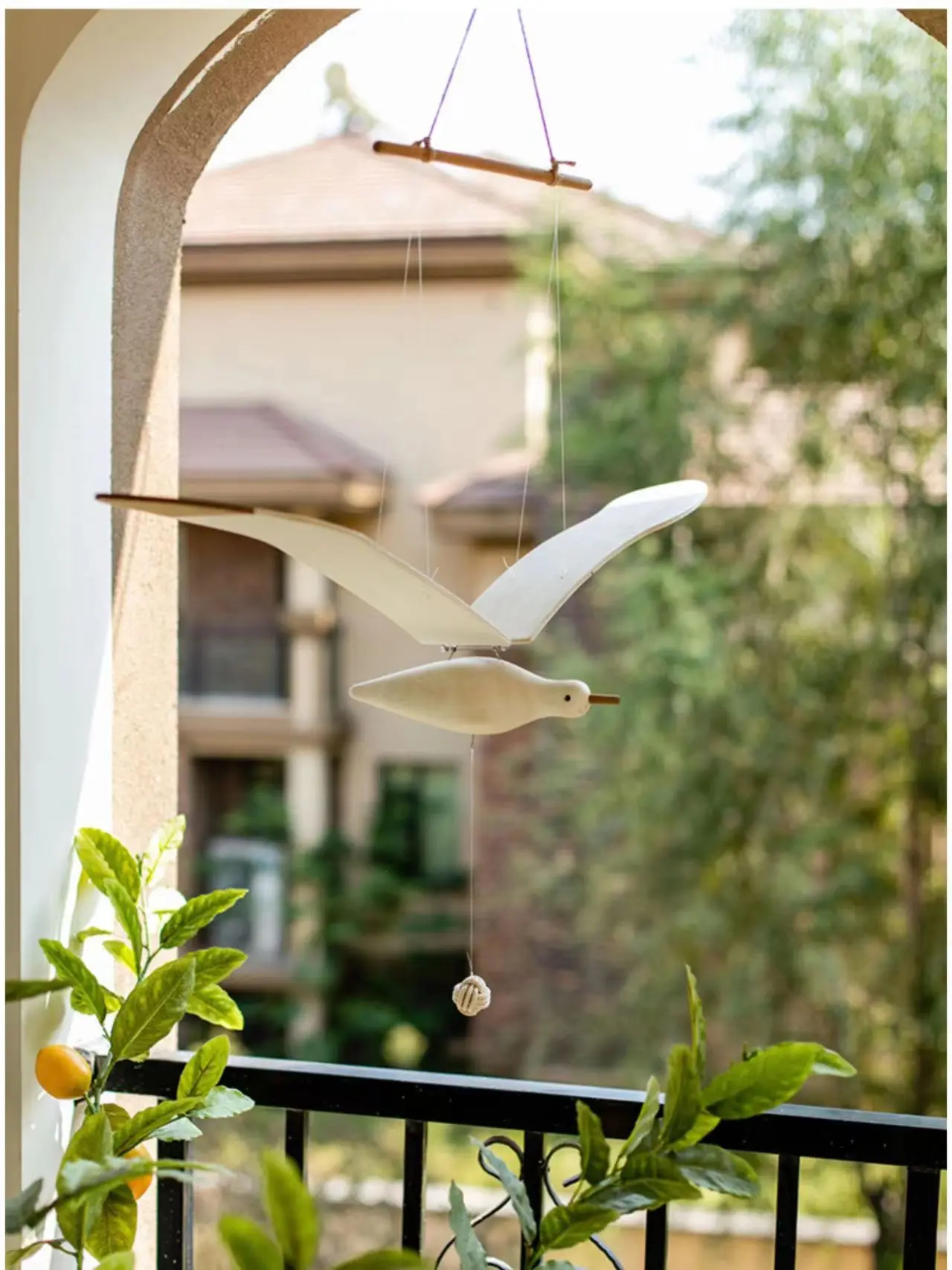 Flying Seagull Hanging Decorazione In Legno Soggiorno Balcone Camera Dei Bambini Bovindo Installazione Arte Hanging Room Estetica