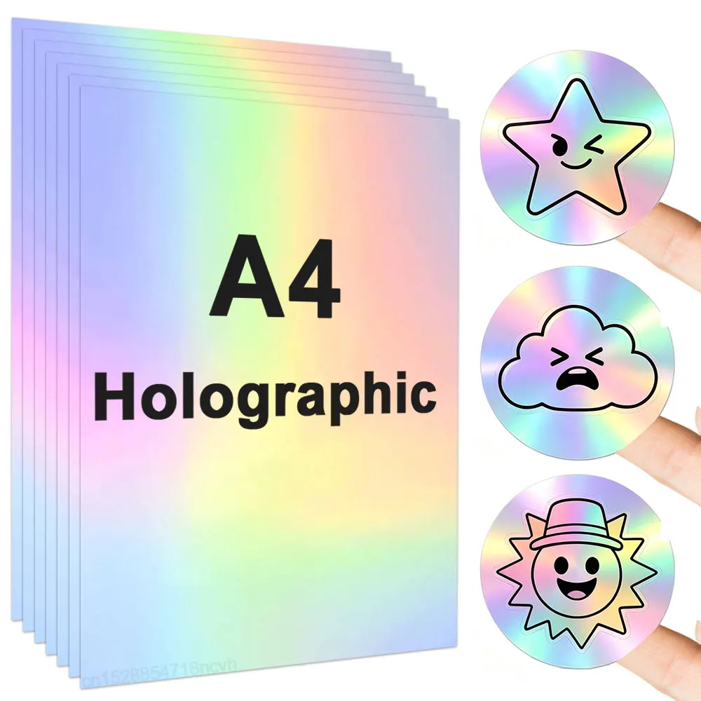 Clear Printable Vinyl Sticker Paper - A4 Inkjet DIY Self-Adhesive Sheets