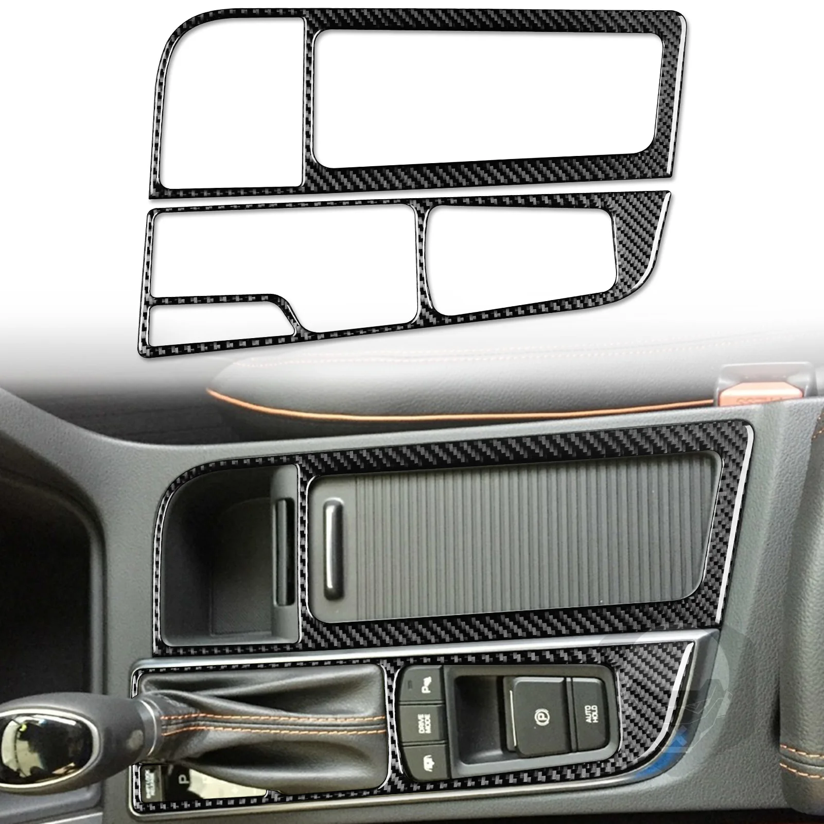 

Gear Water Cup Panel Decoration Cover Trim Sticker for Hyundai sonata 2015 2016 2017 Car Interior Accessories Carbon Fiber