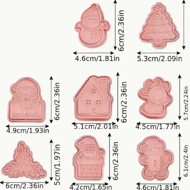 Plastic Christmas Biscuit Mold for Holiday Baking