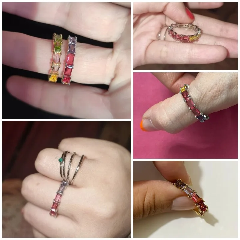 Women Gold Color Rings Cubic Zircon Female Daily Wear Anniversary Girl Gift Jewelry gold color rings,finger ring,gold color ring
