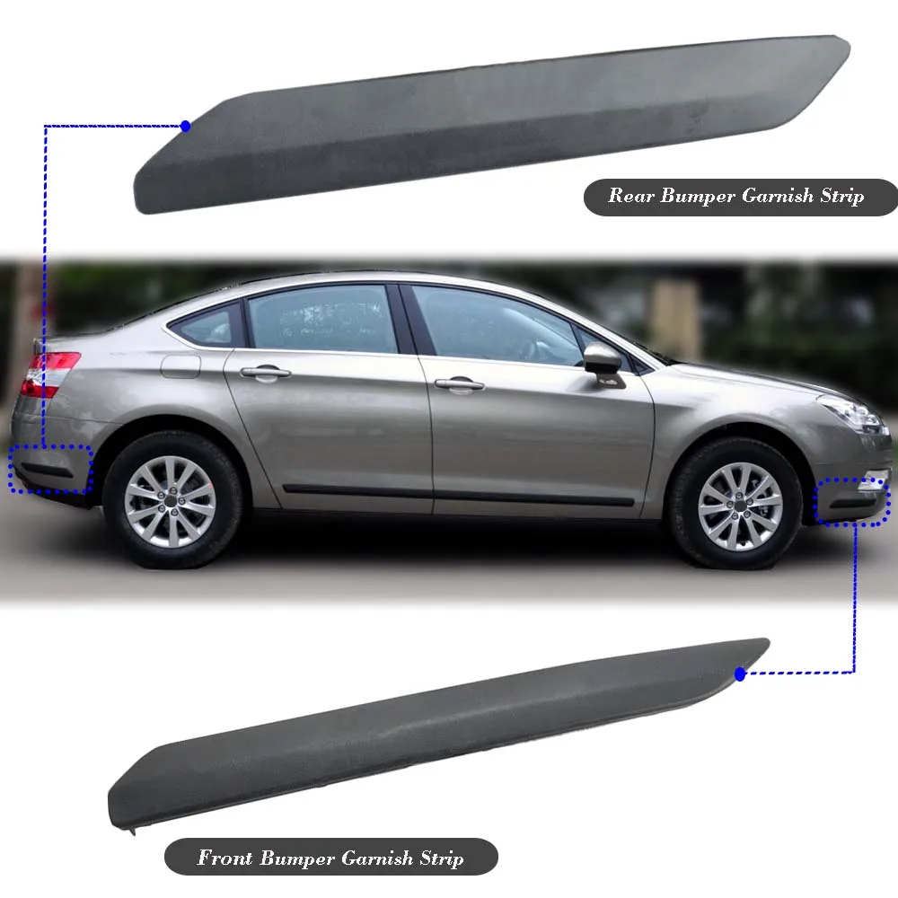 

Lofty Richy для Citroen C5 2010-2013 передний/задний черный бампер украшение полоса против царапин Декоративная полоса отделка крышка