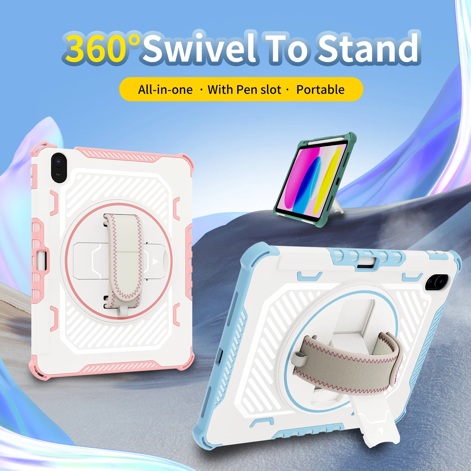 Ultimate 360 Rotating Rugged Tablet Case with Full Body Protection