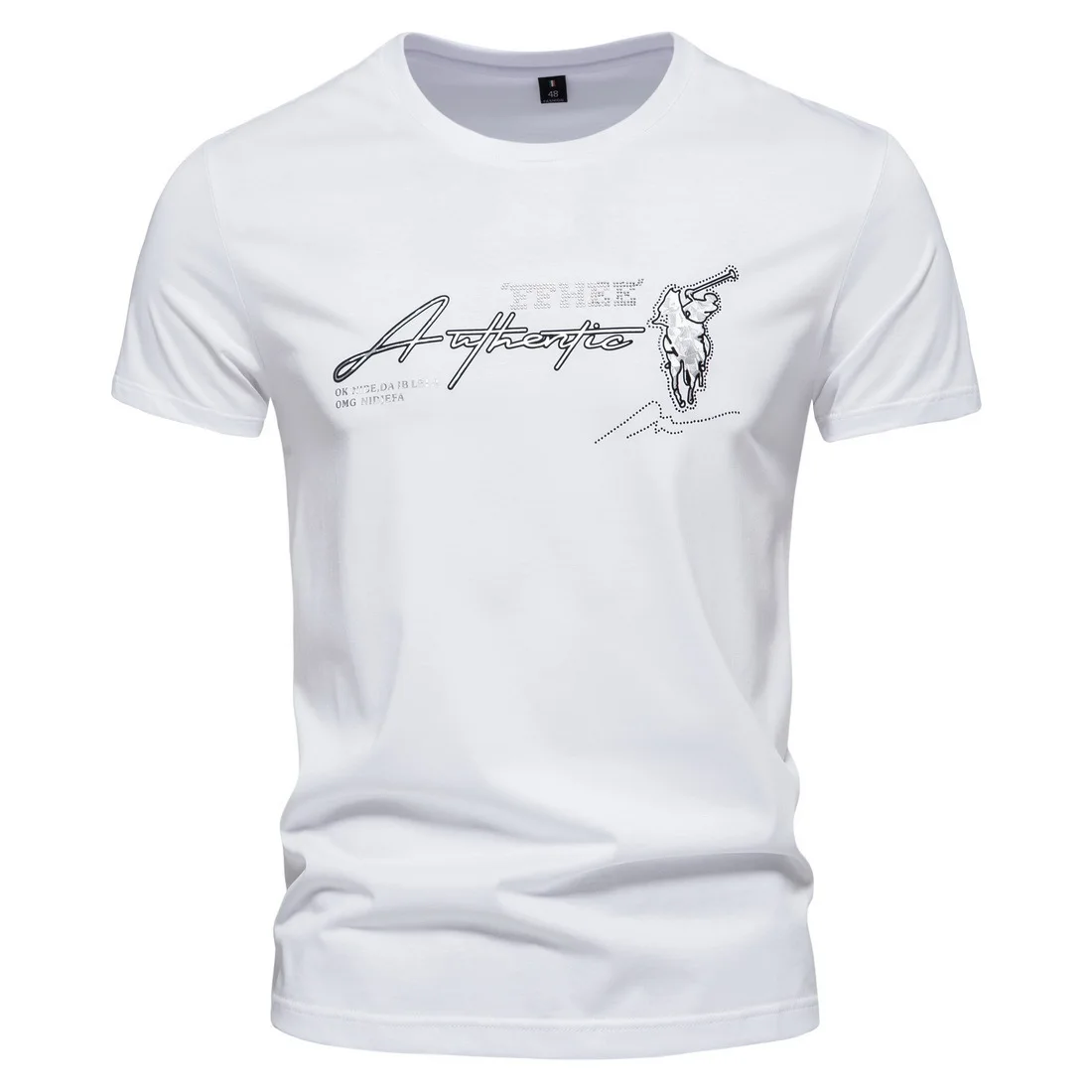 

New Style Short T shirt Man Cotton Male T-shirt Print tshirt Men