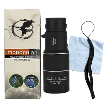 Teleskop jednooczny 16x52 soczewka optyczna wysokiej rozdzielczości podręczny zakres optyczny z podwójnym ostrożeniem Zoom 16X do polowania na kemping na zewnątrz