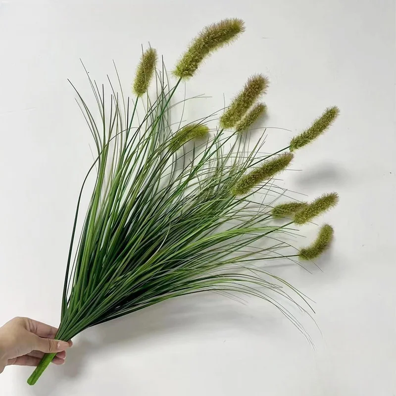 Elegantes 23,6-Zoll-künstliches Pampasgras-Bündel, künstliche Blumen für DIY-Hochzeitsfeier, Dekoration, Outdoor, Haus, Garten, Weihnachtsdekoration