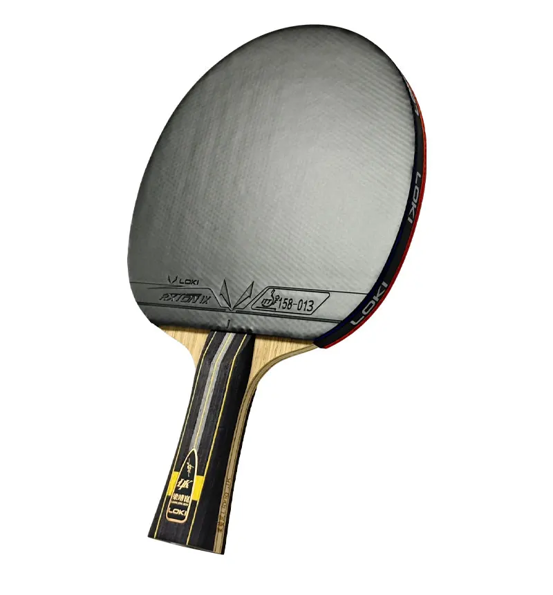LOKI Professioneller Tischtennisschläger Basalt-Carbon-Klinge mit LOKI Premium-Gummi Vorgefertigter Tischtennisschläger mit Hülle – Detail 7
