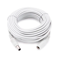 Premium Copper 12V White DC Power Extension Cable - Versatile Length Options - 15 Meters (WHITE)