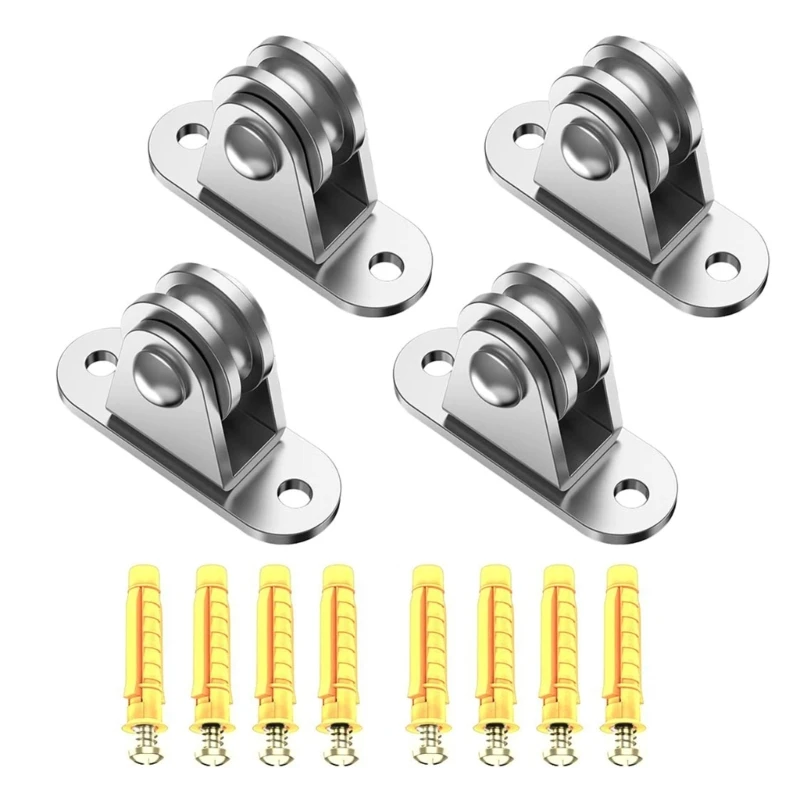 K1KA Single Pulley Block Small Pulley Block Smooth Wheel with Bearings Ceiling/Wall Mount Pulley Wheel for Wire Rope Cord 6