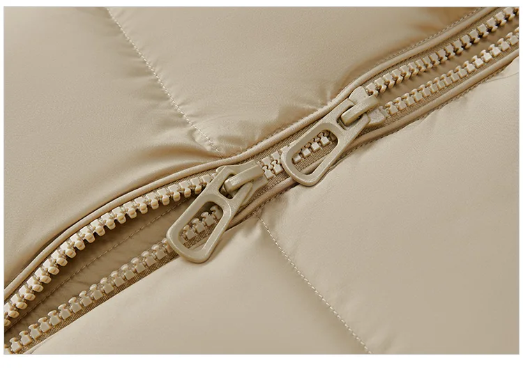 Down Jacket Women Long Length Hooded Slit Loose New Winter Water-Repellent Goose Down Clothing