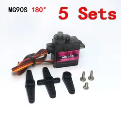 Enhanced Digital Mini Micro Servo - 180/360 Degree (5Pcs MG90S 180)