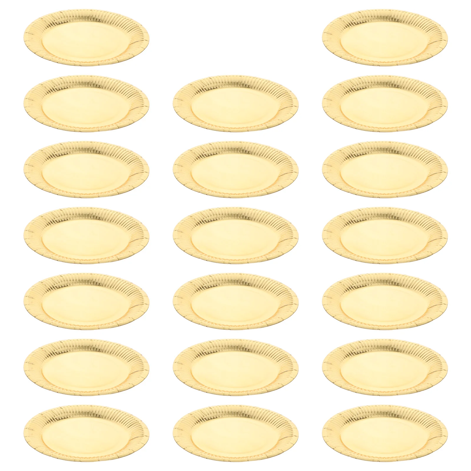 Party Paper Plate Disposable Dishondos Plates Tableware Plastic Trays Fruit Pastry Round Wedding Birthday Dinnerware 20 Pcs