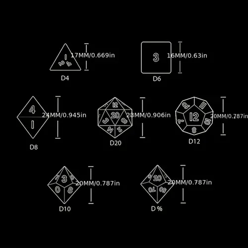 Transparent Polyhedral D&D COC Dice Set 7Pcs/Set DnD RPG Fantasy Potion Flask | Dungeons and Dragons Dice Set for Table Games - Image 5