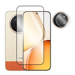 Premium 6 - in - 1 Tempered Glass Screen Protector - 2.5D Full Cover Film for Honor X80 ProMax (1 Glass and 1 Lens)