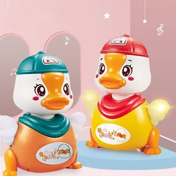Jouet électrique en forme de canard jaune, lumières clignotantes, musique clignotante, jouets éducatifs pour bébé, sûrs et amusants, jouets Montessori intelligents 