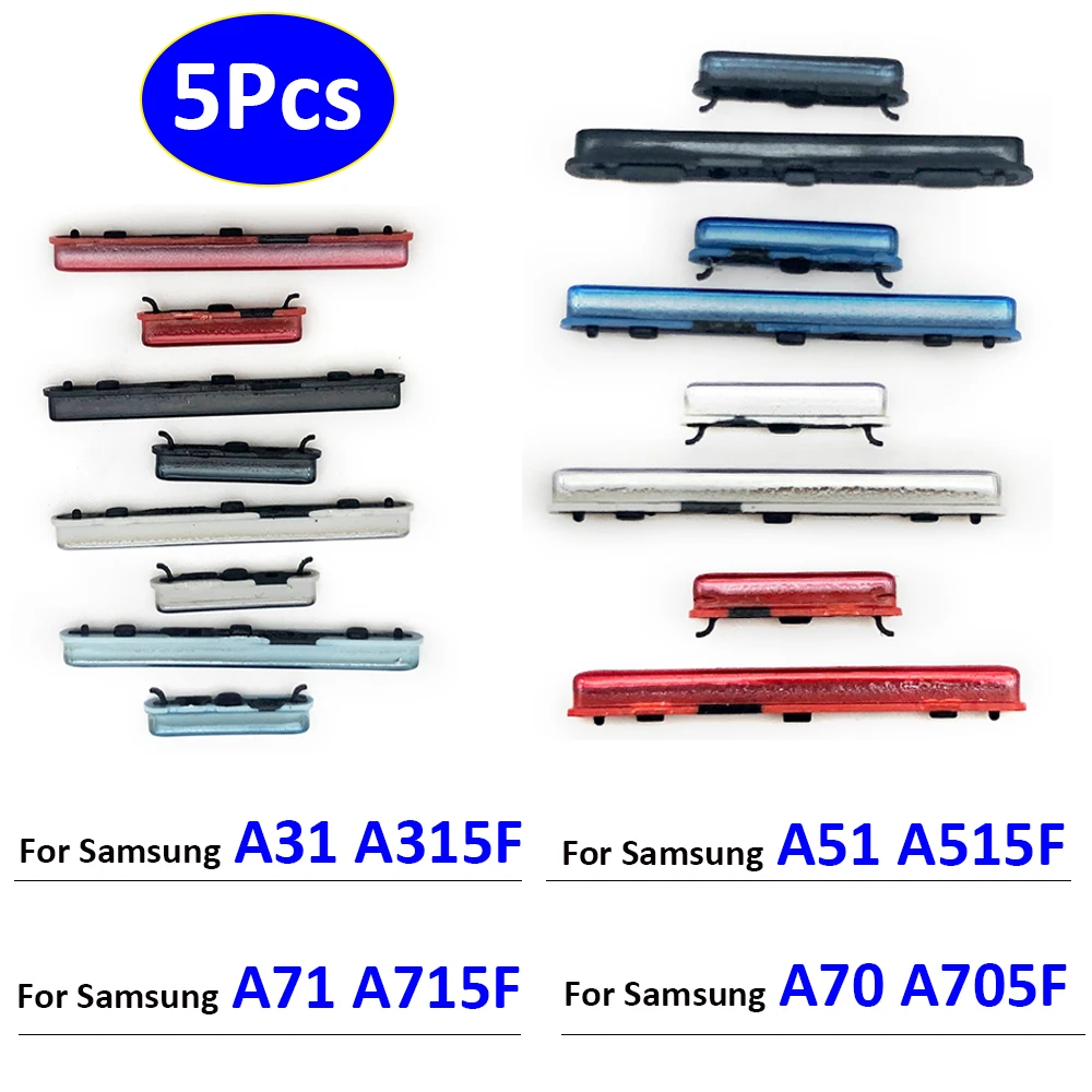 

5 шт., кнопка питания и Боковая кнопка громкости для Samsung A31, A315, A315F, A51, A515, A515F, A70, A705, A705F, A71, A715, A715F