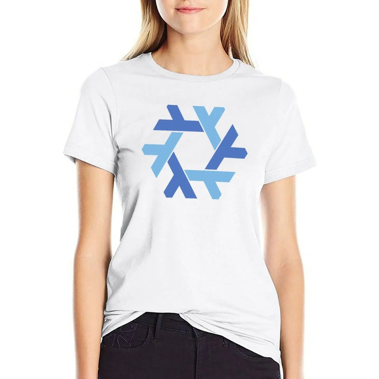 

NixOS logo T-Shirt Women's summer blouses 2024 oversized t shirts for Women