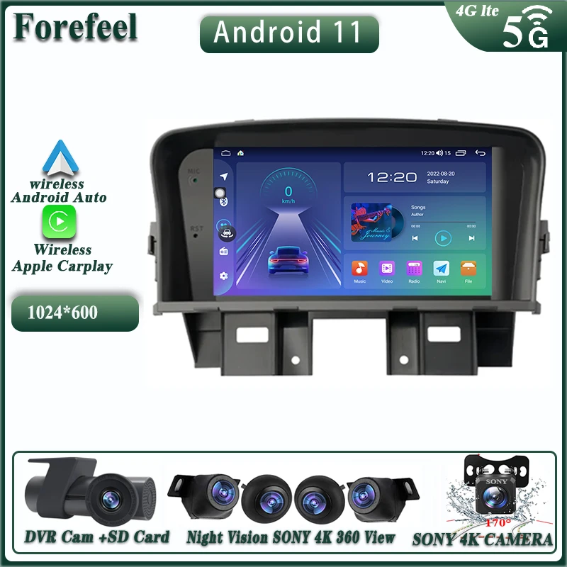 

Auto Radio For Chevrolet Cruze 2009 - 2014 Multimedia Player Stereo Head Unit GPS Navigation No 2din DVD QLED Screen DashCam HDR