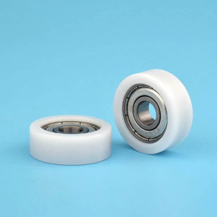 608 bearing pulley plastic-coated roller guide wheel BS60828-10 Flat POM polyoxymethylene pressure wheel 8*28*10mm 1pc nylon bearing pulley roller bearing