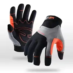 High Dexterity Unisex Work Gloves - Touchscreen Capable with Superior Grip - XL (Grey Black)