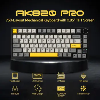 AK820/AK820Pro Gaming Mechanical Keyboard Bluetooth 5.1