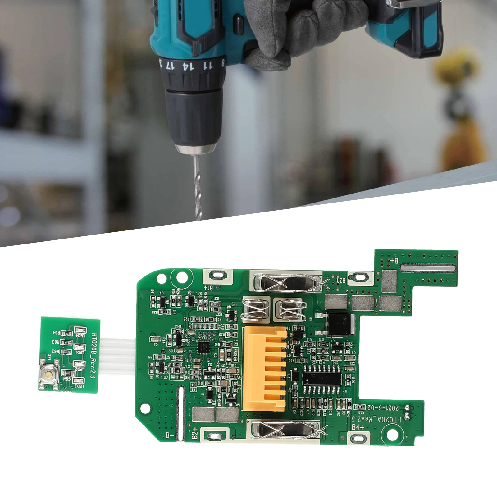 

BL1830 BL1815 Charging PCB Protection Circuit Board For 15A 18V 3.0Ah Battery Indicator For 5-cell Lithium Battery Pack