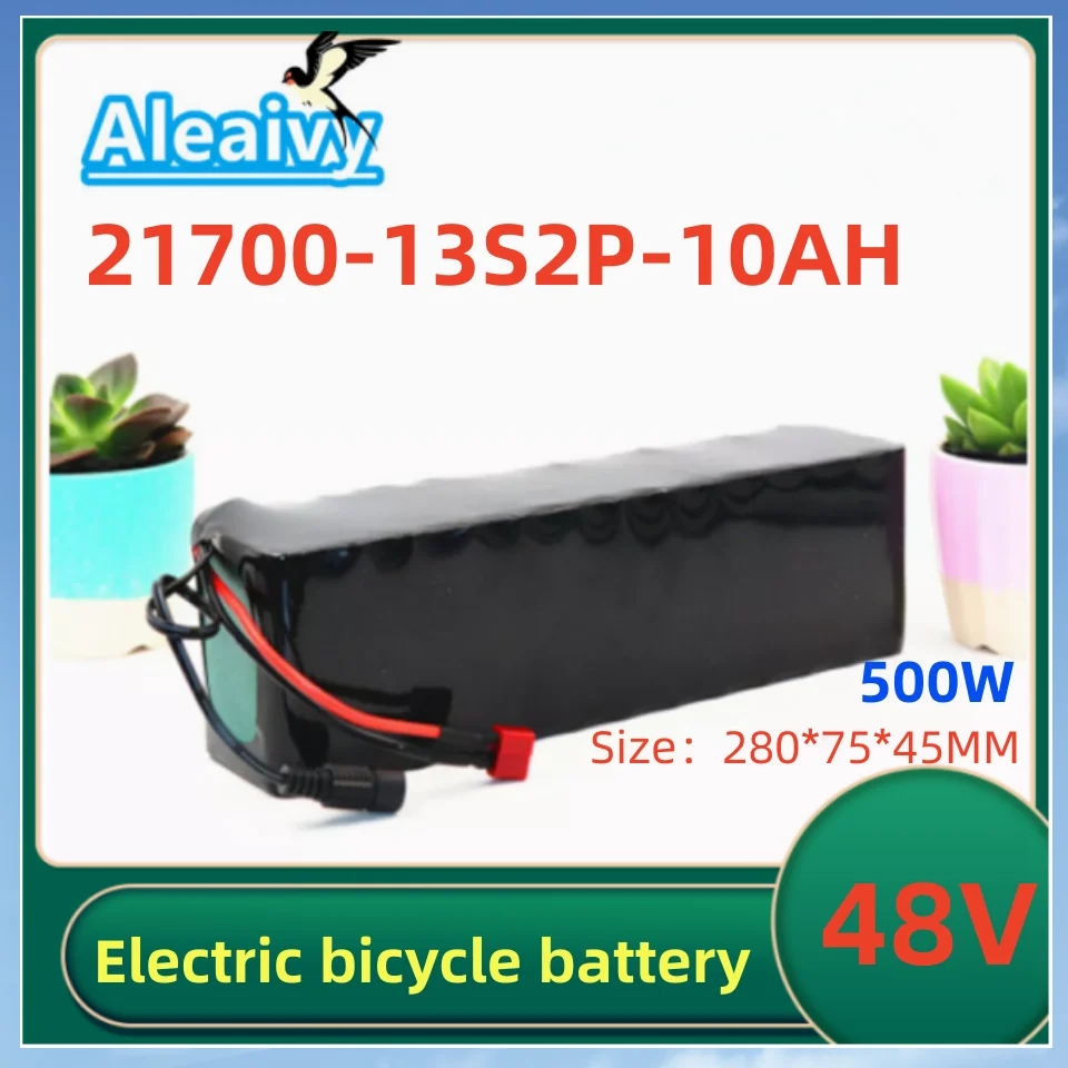 

48V electric vehicle battery 21700 48V 10AH 13s2p 500W rechargeable lithium battery for electric bicycle scooter wheelchair