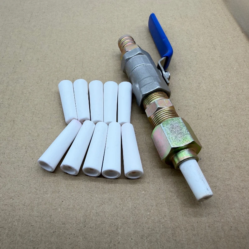 Valve Type Sand Blasting Gun with 10pieces Sandblast Nozzle for 5gallon Sandblast Tanks, Rust Cleaning Air Sandblasting Gun