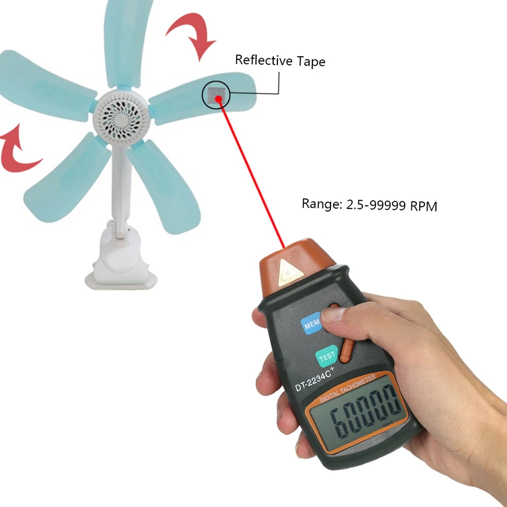 ޴    Ÿڹ, 2.5RPM-99999RPM LCD ÷  ӵ, 3  ݻ  