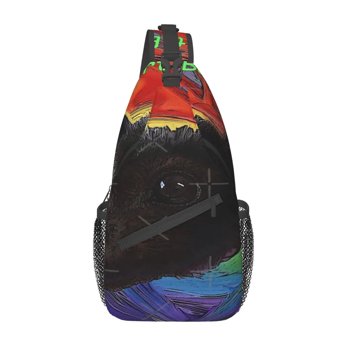 

Batzilla - Rainbow Bats Support Batzilla Chest Bag Modern Large capacity Daily Cross chest bag Customizable