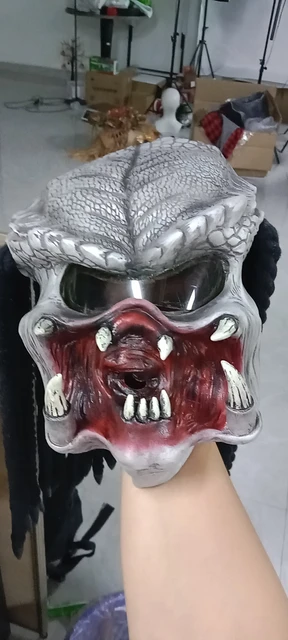 HORNIGHT Máscara de depredador aterrador de alienígena para cosplay,  máscara de látex de cara completa, accesorio de disfraz para fiesta de  Halloween