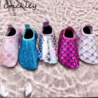 Mermaid Scale Girls Aqua Shoes Summer Bling Children Beach Swimming Shoes New Princess Anti Slip Soft Toddler Kids Slippers 1