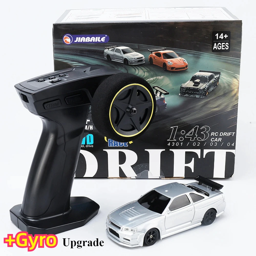 RC Drift Car Upgraded Gyro 1/43 RC Mini Racing Car 4WD High Speed 2.4g Radio Control Drift Car Boy Remote Control Toy Gift 3