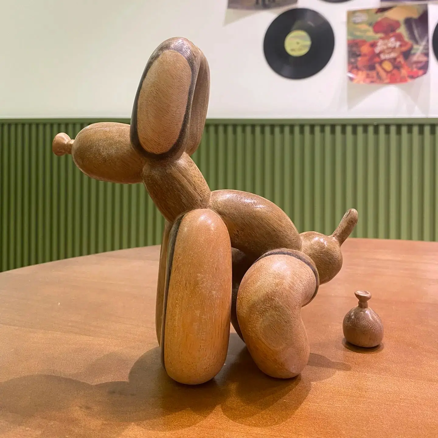

Woodworked Popekmighty Jaxx Balloon Dog 23cm Height Walnut Balloon Dog Handmade Collection Ornament Gift Doll