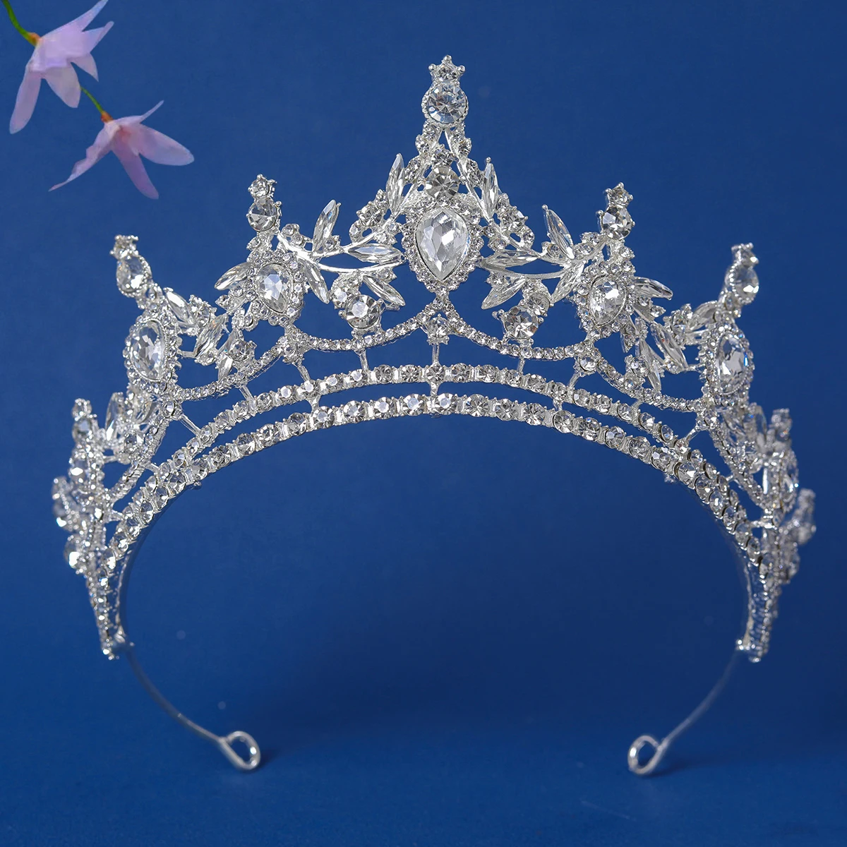 Fashion Silver Color Bridal Crowns For Wedding Hair Accessories Crystal Princess Tiaras Diadem Women Hair Accessories