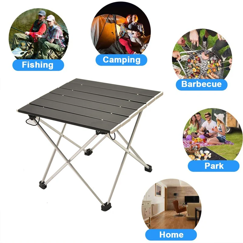 

Ultralight Portable Folding Camping Table Foldable Outdoor Dinner Desk High Strength Aluminum Alloy For Garden Party Picnic BBQ