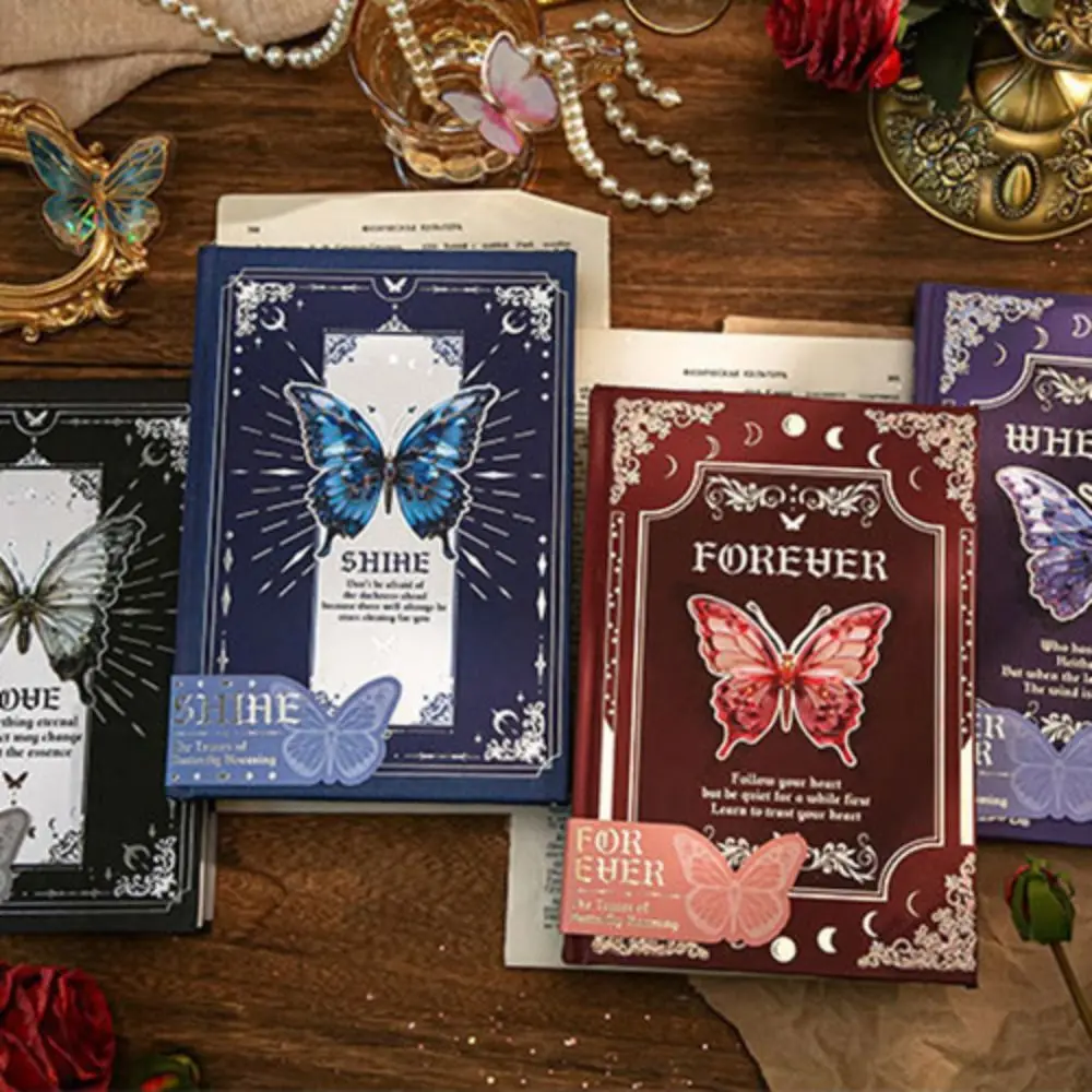 

Butterfly Vintage Hardcover Books Exquisite Colorful Retro Notebook Handbook Retro Art Vintage Colorful Butterfly Notebook