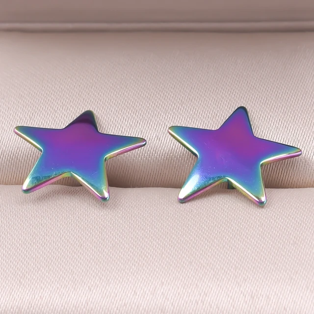 Five-Pointed Star Stainless Steel Earrings 6