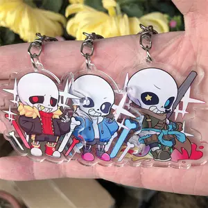 Anime Undertale sans frisk horror Chara Blueberry Theme Keychain Badge  Button Brooch Pins Keyrings Itabag Pendant Xmas Gifts - AliExpress