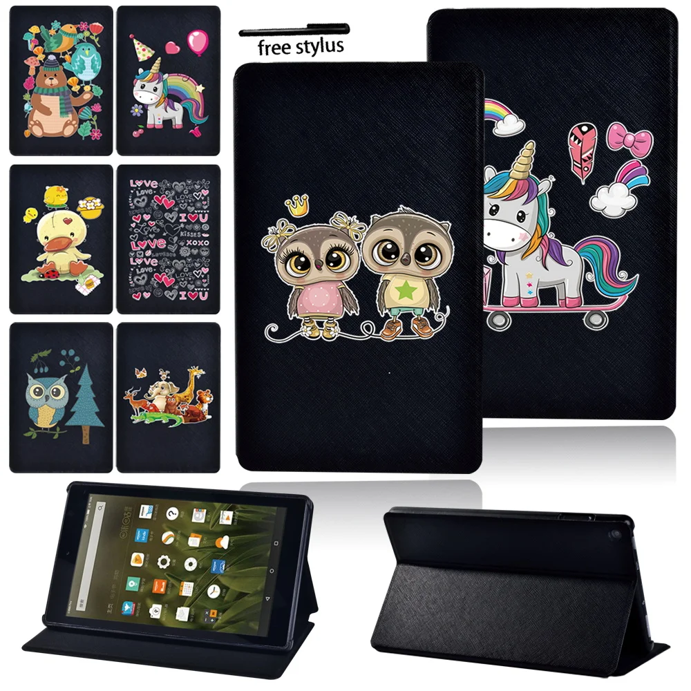 

Tablet Case for Amazon Fire HD 8/HD 8 plus/HD 8 (6th/7th/8th) Cover Fire 7 (5th/7th/9th)/HD 10 (5th/7th/9th/11th) cases Stylus