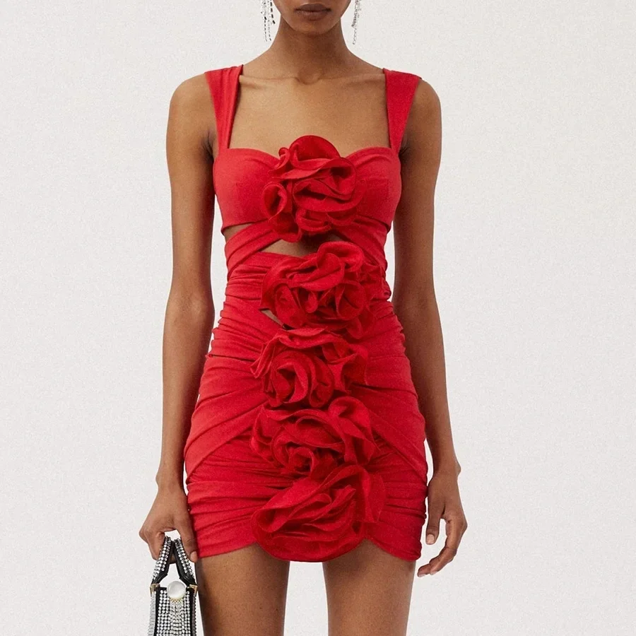 

2024 New Fashion 3D Flower Cutout One Piece Swimsuit and Skirt Summer Swimwear Women Beachwear Bathing Suit