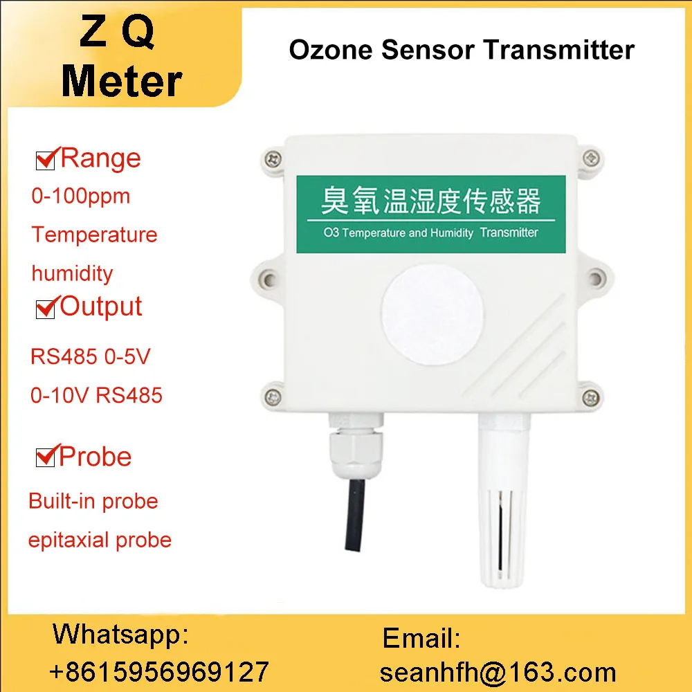 Oxygen concentration detector monitors ozone content temperature and humidity toxic gas analog O3 sensor transmitter