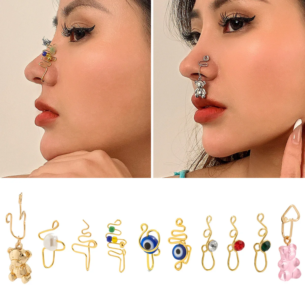 Nose Ring Fashion Ear Cuffs African Nose Cuff Meaning Faux Nose