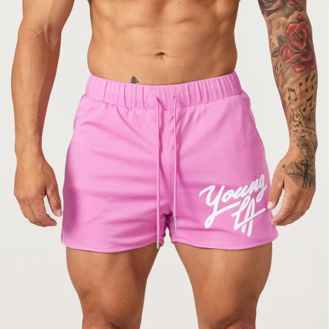 American Men's Quarter Shorts Summer Breathable Quick-drying Mesh Casual Sports Shorts Basketball Running Squat Fitness Pants sports shorts