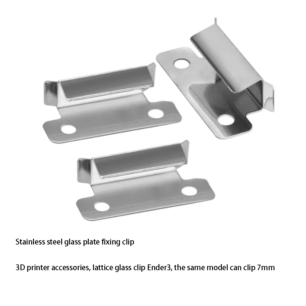 

3D printer accessories, lattice glass clip, stainless steel hot bed fixing clip, End 3, the same model can hold 7mm