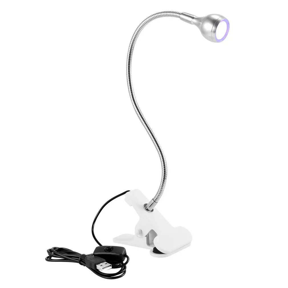 Hot Purple Lamp 3W Mobile Phone Repair Green Oil UV Glue Curing Purple Light Clip Lamp USB Reading Night Light